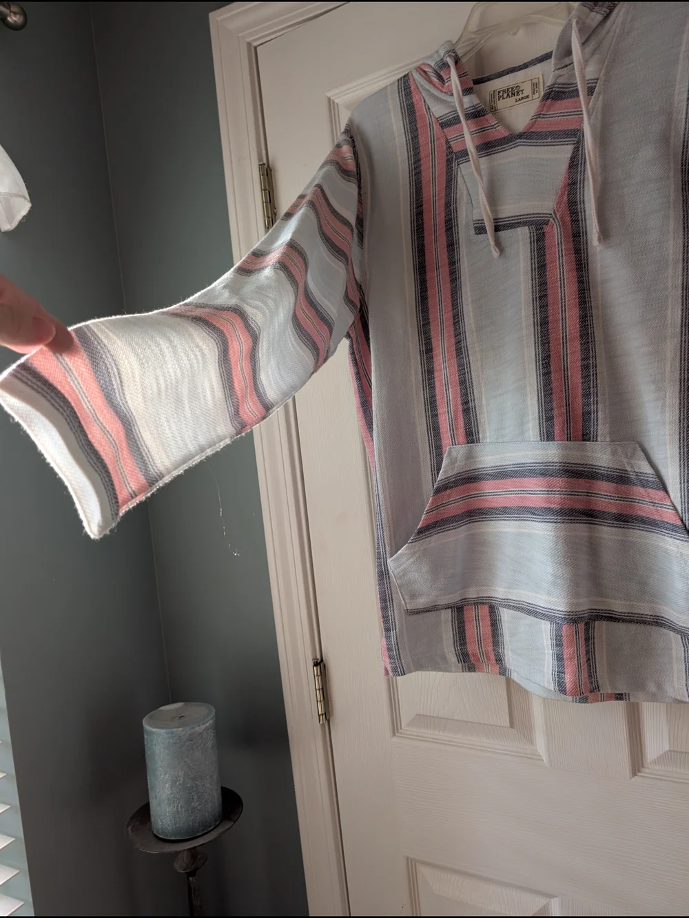 Free Planet Striped Pullover Hoodie - Picture 5 of 11